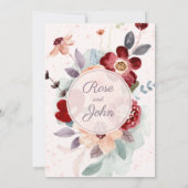 Faire-part de mariage floral (Dos)