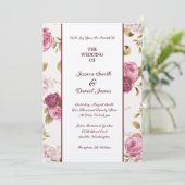 Faire-part de mariage floral (Debout devant)