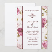Faire-part de mariage floral (Devant / Derrière)