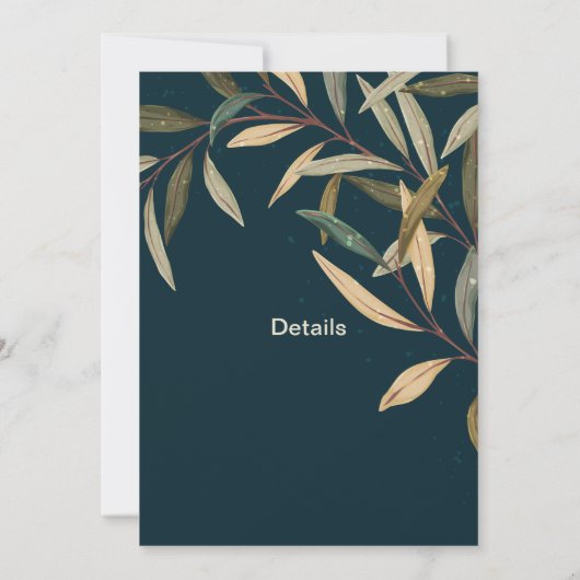 Faire-part de mariage floral (Dos)