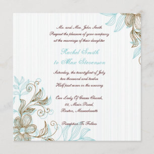 Faire-part de mariage floral