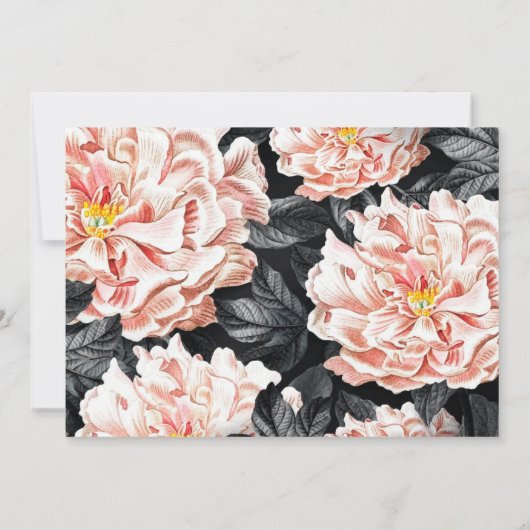 Faire-part de mariage floral (Dos)