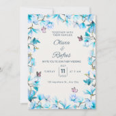 Faire-part de mariage floral (Devant)