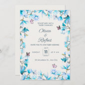 Faire-part de mariage floral (Devant / Derrière)