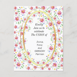 Faire-part de mariage floral