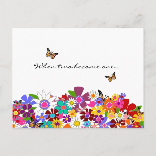 Faire-part de mariage floral (Dos)