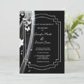 Faire-part de mariage floral (Debout devant)
