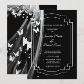 Faire-part de mariage floral (Devant / Derrière)