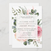 Faire-part de mariage floral (Devant / Derrière)