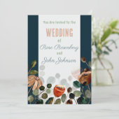 Faire-part de mariage floral (Debout devant)