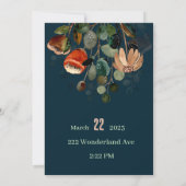Faire-part de mariage floral (Dos)