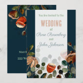 Faire-part de mariage floral (Devant / Derrière)