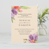 Faire-part de mariage floral (Debout devant)