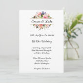Faire-part de mariage floral (Debout devant)