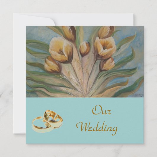 faire-part de mariage floral (Devant)