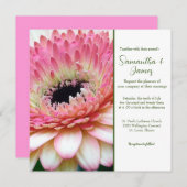 Faire-part de mariage floral (Devant / Derrière)