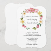 Faire-part de mariage floral (Devant / Derrière)