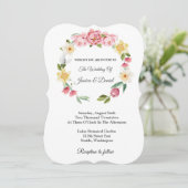 Faire-part de mariage floral (Debout devant)