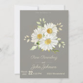 Faire-part de mariage floral (Devant)