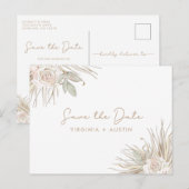 Faire-part de mariage floral (Devant / Derrière)