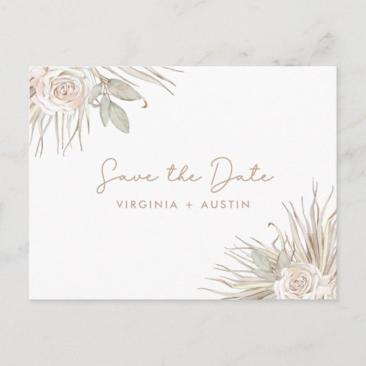 Faire-part de mariage floral (Devant)