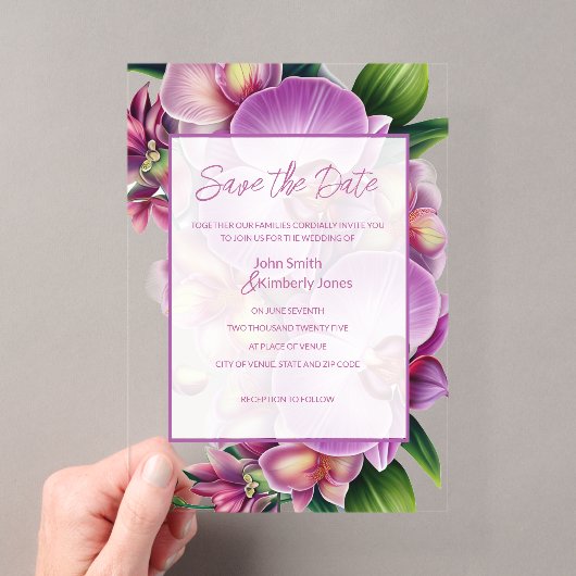 Faire-part de mariage floral (In situ (ordinateur de poche))