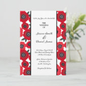 Faire-part de mariage floral (Debout devant)