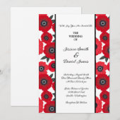 Faire-part de mariage floral (Devant / Derrière)