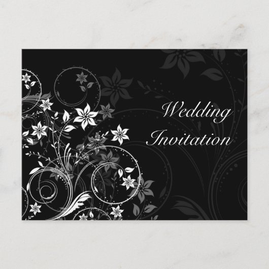 Faire-part de mariage floral (Devant)