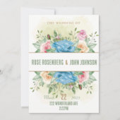 Faire-part de mariage floral (Dos)