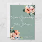 Faire-part de mariage floral (Dos)