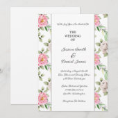Faire-part de mariage floral (Devant / Derrière)