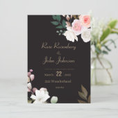 Faire-part de mariage floral (Debout devant)