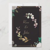 Faire-part de mariage floral (Dos)