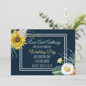 Faire-part de mariage floral (Debout devant)