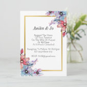faire-part de mariage, floral (Debout devant)