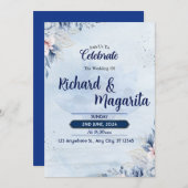 Faire-part de mariage floral (Devant / Derrière)