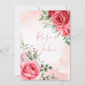 Faire-part de mariage floral (Dos)