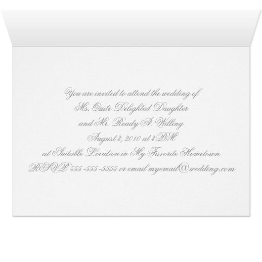 Faire-part de mariage floral (Intérieur Horizontal (Bas))