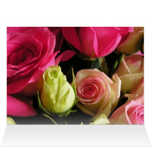 Faire-part de mariage floral (Intérieur Horizontal (Haut))