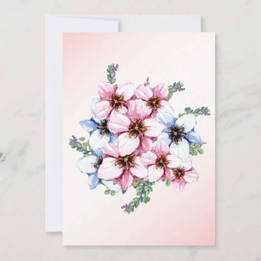 Faire-part de mariage floral (Dos)