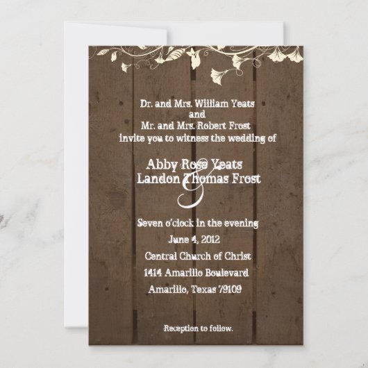 Faire-part de mariage Floral (Devant)