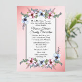 Faire-part de mariage floral (Debout devant)
