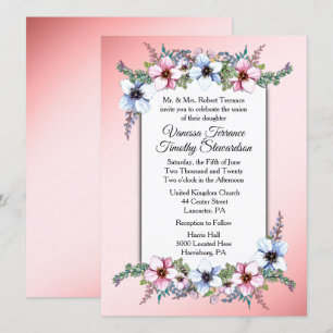 Faire-part de mariage floral