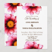 Faire-part de mariage floral (Devant / Derrière)