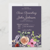 Faire-part de mariage floral (Devant)