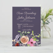 Faire-part de mariage floral (Debout devant)