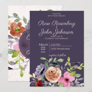 Faire-part de mariage floral