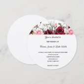Faire-part de mariage floral (Devant / Derrière)
