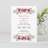 Faire-part de mariage - Floral01 (Debout devant)
